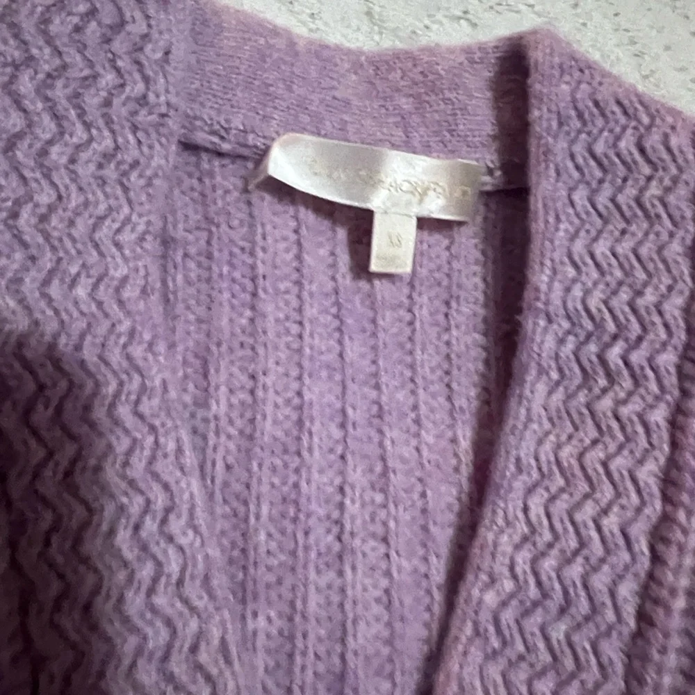 LoveShackFancy Lavender Cardigan Sweater - Picture 4 of 7